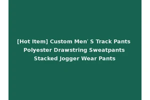 [Hot Item] Custom Men′ S Track Pants Polyester Drawstring Sweatpants Stacked Jogger Wear Pants
