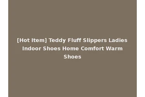 [Hot Item] Teddy Fluff Slippers Ladies Indoor Shoes Home Comfort Warm Shoes