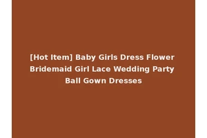 [Hot Item] Baby Girls Dress Flower Bridemaid Girl Lace Wedding Party Ball Gown Dresses