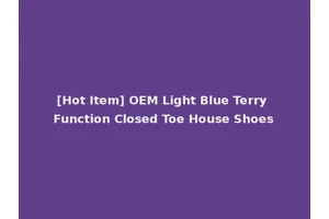 [Hot Item] OEM Light Blue Terry Function Closed Toe House Shoes