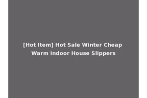 [Hot Item] Hot Sale Winter Cheap Warm Indoor House Slippers