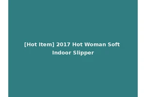 [Hot Item] 2017 Hot Woman Soft Indoor Slipper