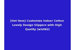 [Hot Item] Customize Indoor Cotton Lovely Design Slippers with High Quality (wis062)