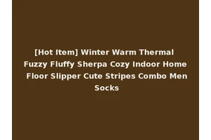 [Hot Item] Winter Warm Thermal Fuzzy Fluffy Sherpa Cozy Indoor Home Floor Slipper Cute Stripes Combo Men Socks