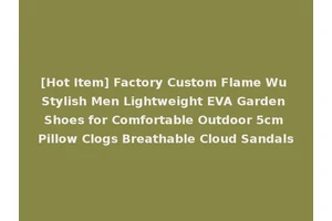 [Hot Item] Factory Custom Flame Wu Stylish Men Lightweight EVA Garden Shoes for Comfortable Outdoor 5cm Pillow Clogs Breathable Cloud Sandals