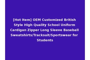 [Hot Item] OEM Customized British Style High Quality School Uniform Cardigan Zipper Long Sleeve Baseball Sweatshirts/Tracksuit/Sportswear for Students