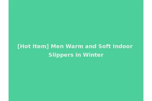 [Hot Item] Men Warm and Soft Indoor Slippers in Winter