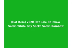 [Hot Item] 2020 Hot Sale Rainbow Socks White Gay Socks Socks Rainbow