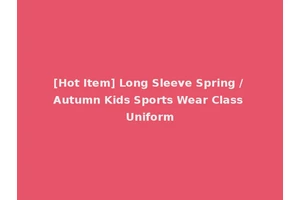 [Hot Item] Long Sleeve Spring / Autumn Kids Sports Wear Class Uniform