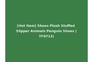 [Hot Item] Shoes Plush Stuffed Slipper Animals Penguin Shoes (TF9713)