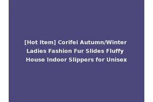 [Hot Item] Corifei Autumn/Winter Ladies Fashion Fur Slides Fluffy House Indoor Slippers for Unisex