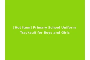 [Hot Item] Primary School Uniform Tracksuit for Boys and Girls