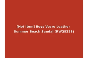 [Hot Item] Boys Vecro Leather Summer Beach Sandal (RW28228)