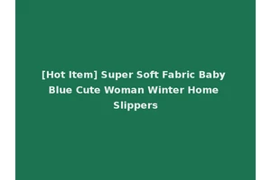[Hot Item] Super Soft Fabric Baby Blue Cute Woman Winter Home Slippers