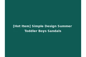 [Hot Item] Simple Design Summer Toddler Boys Sandals