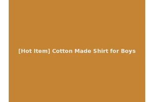 [Hot Item] Cotton Made Shirt for Boys