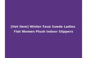 [Hot Item] Winter Faux Suede Ladies Flat Women Plush Indoor Slippers
