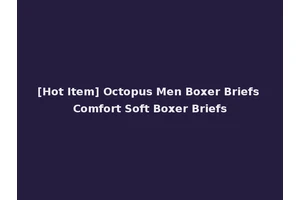[Hot Item] Octopus Men Boxer Briefs Comfort Soft Boxer Briefs