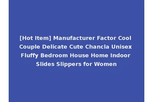 [Hot Item] Manufacturer Factor Cool Couple Delicate Cute Chancla Unisex Fluffy Bedroom House Home Indoor Slides Slippers for Women