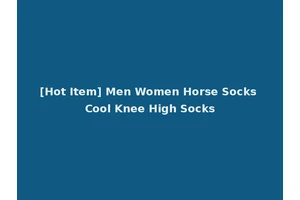 [Hot Item] Men Women Horse Socks Cool Knee High Socks