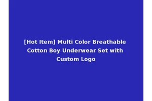 [Hot Item] Multi Color Breathable Cotton Boy Underwear Set with Custom Logo