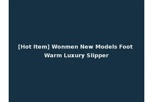 [Hot Item] Wonmen New Models Foot Warm Luxury Slipper