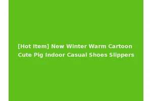[Hot Item] New Winter Warm Cartoon Cute Pig Indoor Casual Shoes Slippers
