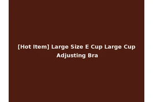 [Hot Item] Large Size E Cup Large Cup Adjusting Bra