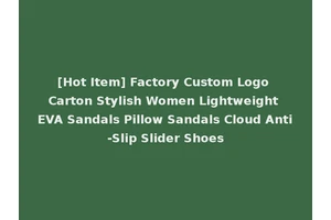 [Hot Item] Factory Custom Logo Carton Stylish Women Lightweight EVA Sandals Pillow Sandals Cloud Anti-Slip Slider Shoes