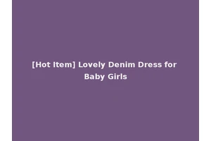 [Hot Item] Lovely Denim Dress for Baby Girls