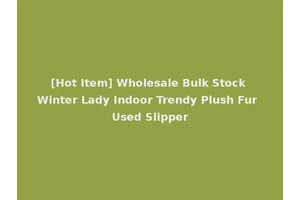 [Hot Item] Wholesale Bulk Stock Winter Lady Indoor Trendy Plush Fur Used Slipper