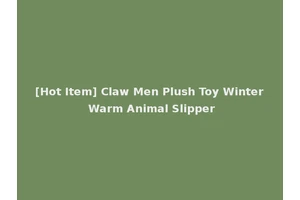 [Hot Item] Claw Men Plush Toy Winter Warm Animal Slipper