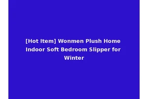 [Hot Item] Wonmen Plush Home Indoor Soft Bedroom Slipper for Winter