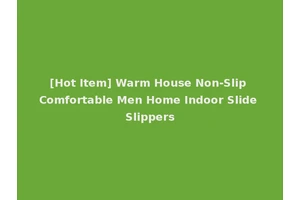 [Hot Item] Warm House Non-Slip Comfortable Men Home Indoor Slide Slippers