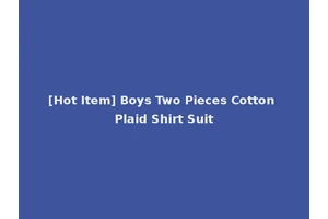 [Hot Item] Boys Two Pieces Cotton Plaid Shirt Suit