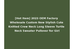 [Hot Item] 2023 OEM Factory Wholesale Custom New Stylish Cute Knitted Crew Neck Long Sleeve Turtle Neck Sweater Pullover for Girl