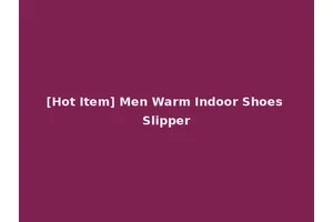 [Hot Item] Men Warm Indoor Shoes Slipper