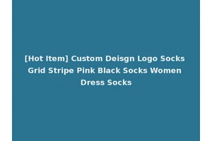 [Hot Item] Custom Deisgn Logo Socks Grid Stripe Pink Black Socks Women Dress Socks