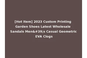 [Hot Item] 2023 Custom Printing Garden Shoes Latest Wholesale Sandals Men's Casual Geometric EVA Clogs