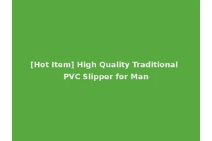 [Hot Item] High Quality Traditional PVC Slipper for Man