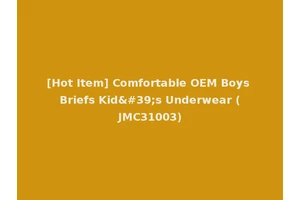 [Hot Item] Comfortable OEM Boys Briefs Kid's Underwear (JMC31003)
