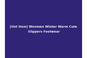 [Hot Item] Wonmen Winter Warm Cute Slippers Footwear