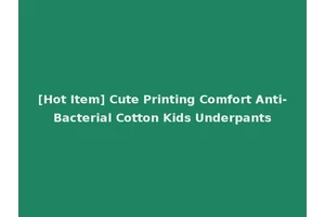 [Hot Item] Cute Printing Comfort Anti-Bacterial Cotton Kids Underpants