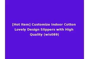 [Hot Item] Customize Indoor Cotton Lovely Design Slippers with High Quality (wis089)