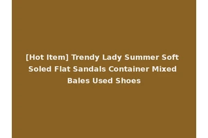 [Hot Item] Trendy Lady Summer Soft Soled Flat Sandals Container Mixed Bales Used Shoes