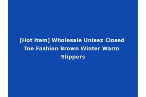 [Hot Item] Wholesale Unisex Closed Toe Fashion Brown Winter Warm Slippers