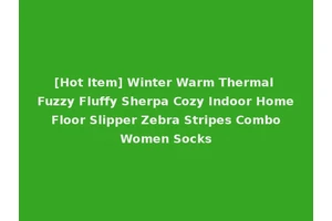 [Hot Item] Winter Warm Thermal Fuzzy Fluffy Sherpa Cozy Indoor Home Floor Slipper Zebra Stripes Combo Women Socks