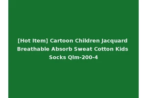 [Hot Item] Cartoon Children Jacquard Breathable Absorb Sweat Cotton Kids Socks Qlm-200-4