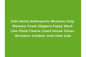 [Hot Item] Hellosports Womens Cozy Memory Foam Slippers Fuzzy Wool-Like Plush Fleece Lined House Shoes W/Indoor Outdoor Anti-Skid Sole
