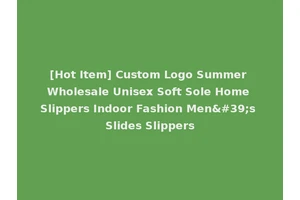 [Hot Item] Custom Logo Summer Wholesale Unisex Soft Sole Home Slippers Indoor Fashion Men's Slides Slippers